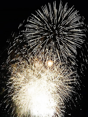 夜空を彩る綺麗な花火です