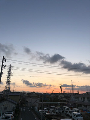 綺麗な夕焼けです