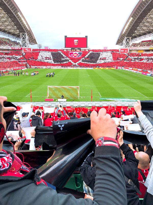 スタジアムでのサッカー観戦