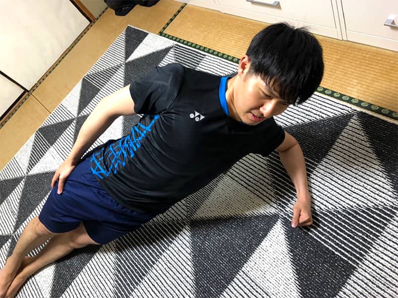 体幹トレーニングにも取り組んでいます