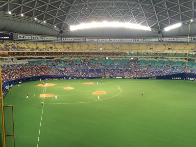 友だちと野球観戦