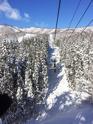 リフトからの雪景色