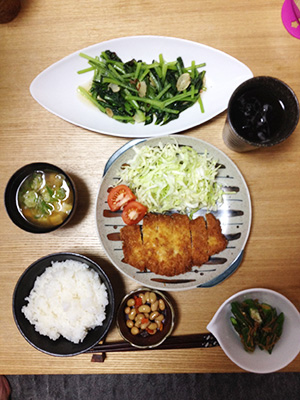 カツを食べて試合に勝つ！！