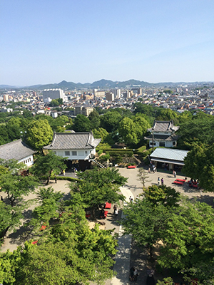 天守閣からの景色！