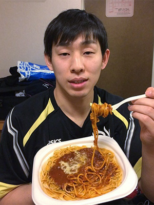 パスタを食べて試合を頑張ります！